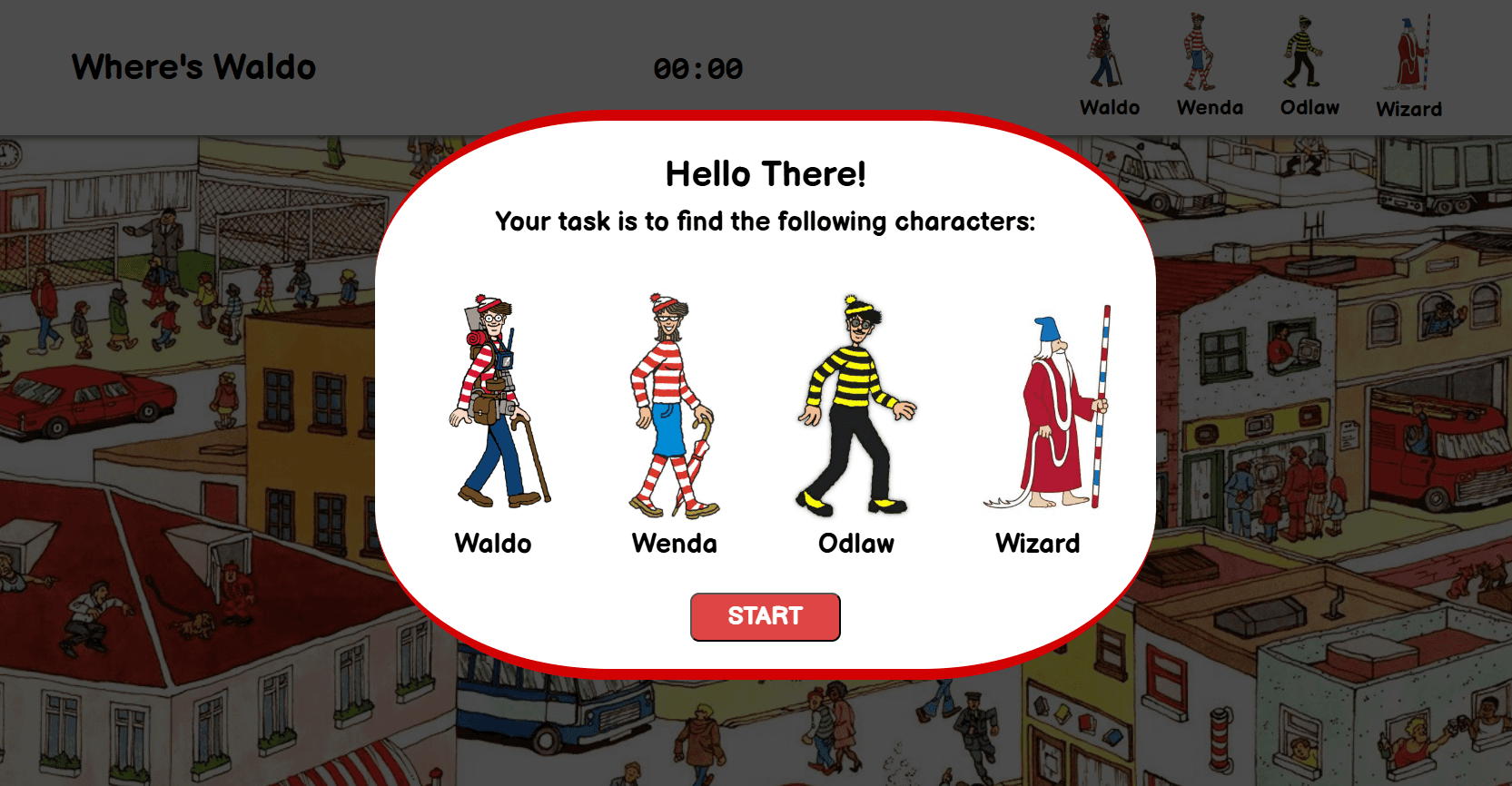 Where is Waldo ? interface image